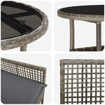 vidaXL Ensemble de salle à manger pour jardin 5 Pièces Gris Poly rotin