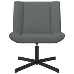 vidaXL Chaise pivotante Gris foncé 63 x 75 x 76 cm tissu