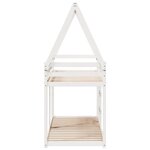vidaXL Lit superposé avec toit blanc 90x200 cm bois de pin massif