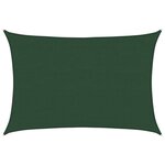 vidaXL Voile d'ombrage 160 g/m² Vert foncé 4x6 m PEHD
