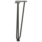 vidaXL Pieds en épingle à cheveux pour table basse 4 pièces Anthracite 42 cm Acier massif