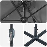 vidaXL Parasol de jardin Anthracite 380 x 196 x 235 cm
