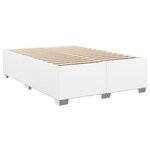 vidaXL Cadre de lit sans matelas blanc 140x190 cm similicuir
