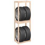 vidaXL Porte-pneus 63x40x180 cm Bois de pin massif