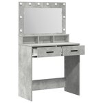 vidaXL Coiffeuse Gris béton 79 x 41 x 135 cm Bois d'ingénierie