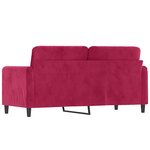 vidaXL Canapé à 2 places Rouge bordeaux 140 cm Velours