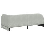 vidaXL Cadre de lit d'angle avec matelas 2 Pièces Gris clair Velours