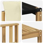 vidaXL Ensemble de canapés d'extérieur 8 pc Blanc et crème