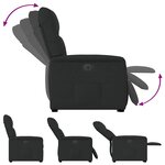 vidaXL Fauteuil inclinable électrique noir tissu