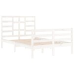 vidaXL Cadre de lit sans matelas blanc bois massif 120x200 cm
