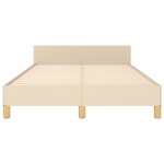 vidaXL Cadre de lit sans matelas crème 120x200 cm tissu