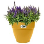 Pot de fleurs Rond VIBIA - Plastique Réservoir - Ø 40 - Jaune Miel