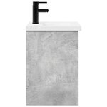 vidaXL Meuble de salle de bain avec robinet Gris béton