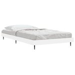 vidaXL Cadre de lit sans matelas blanc 90x190 cm bois d'ingénierie