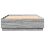 vidaXL Cadre de lit sans matelas sonoma gris 160x200 cm