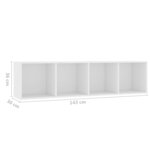 vidaXL Bibliothèque/Meuble TV Blanc 143x30x36 cm