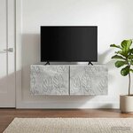 vidaXL Meuble TV mural 78 5 x 41 x 30 cm Gris béton Bois d'ingénierie