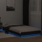 vidaXL Cadre de lit avec lumières LED sans matelas 75x190 cm