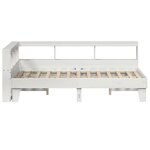vidaXL Lit bibliothèque sans matelas blanc 120x200 cm bois pin massif