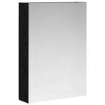 vidaXL Armoire Miroir de Salle de Bain Chêne noir 50 x 14 5 x 70 cm