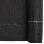 vidaXL Membrane anti-mauvaises herbes noir 1x200 m PP