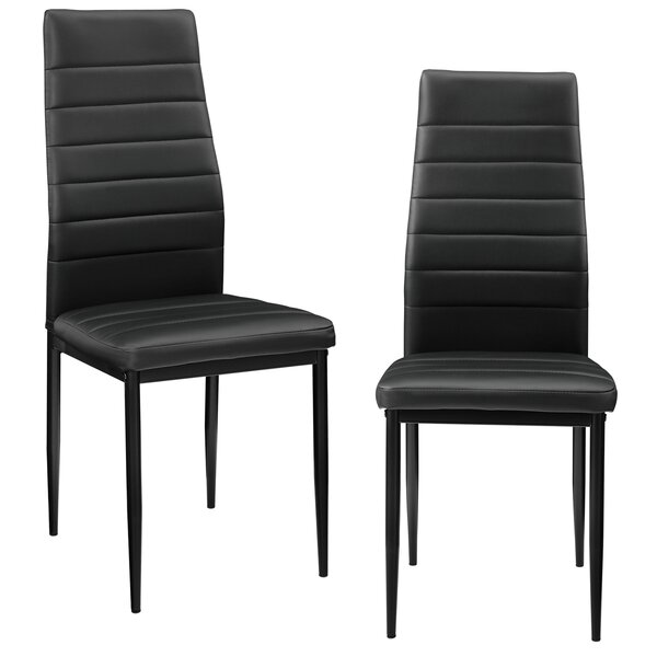 Lot de 2 chaises de salle à manger set de sièges empilables 96 cm noir 03_0005744