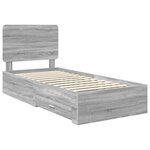 vidaXL Cadre de lit Gris Sonoma 75 x 190 cm Bois d'ingénierie