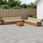vidaXL Ensemble de canapés d'extérieur 9 pc Naturel et Beige Polyester