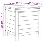vidaXL Boîte de rangement de jardin blanc bois massif de sapin