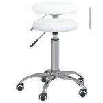 vidaXL Chaise de salle à manger Blanc Similicuir