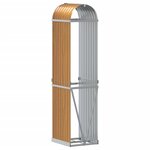 vidaXL Porte-bûches aspect bois 40x45x170 cm acier galvanisé