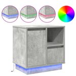 vidaXL Tables de chevet avec LED 2 pièces gris béton 50x34 5x50 cm