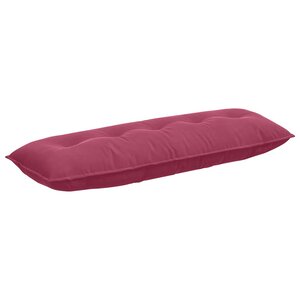 vidaXL Coussin de Dos Bordeaux 140 x 50 cm Tissu en velours côtelé