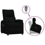 vidaXL Fauteuil Noir Tissu