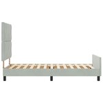 vidaXL Cadre de lit avec tête de lit Gris clair 90 x 190 cm Velours