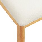 vidaXL Chaise de salle à manger 2 Pièces Naturel et Blanc