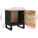 vidaXL Tables de chevet 2 Pièces 40x33x46 cm Bois de manguier solide
