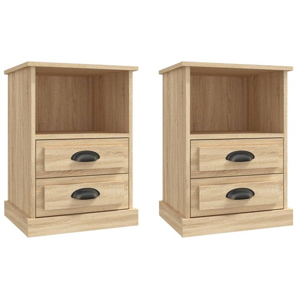 vidaXL Tables de chevet 2 Pièces chêne sonoma 43x36x60 cm
