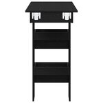 vidaXL Table de Bar Murale avec étagère Chêne noir 102 x 55 x 103.5 cm