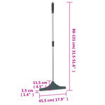 vidaXL Râteau à gazon artificiel vert foncé 131 cm PP