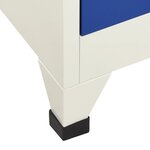 vidaXL Armoire à casiers Gris et bleu 90x40x180 cm Acier