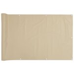 vidaXL Écran de balcon en tissu Oxford 90x600 cm Beige