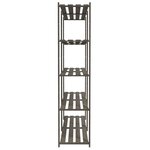 vidaXL Support de rangement à 5 niveaux gris 170x38x170 cm bois de pin
