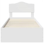 vidaXL Cadre de lit avec tiroir Blanc 90 x 200 cm Bois d'ingénierie