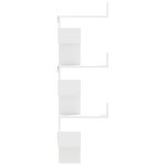vidaXL Étagère d'angle murale blanc 45x45x147 cm bois d'ingénierie
