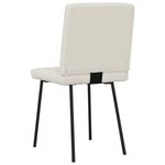 vidaXL Chaises à manger lot de 2 Crème Velours