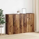 vidaXL Armoire Murale 2 Pièces Bois ancien 69 5 x 34 x 90 cm