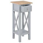 vidaXL Table d'appoint Gris 27 x 27 x 65 5 cm Bois