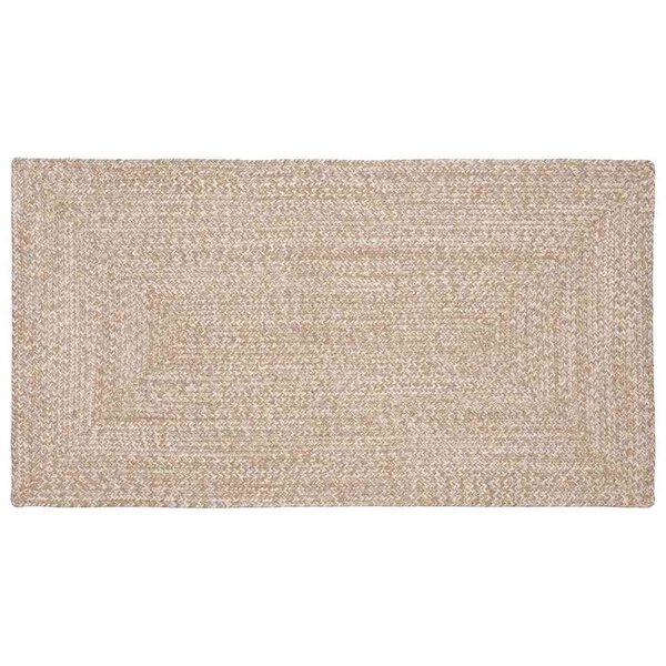 vidaXL Tapis Naturel et blanc 100 x 200 cm Jute