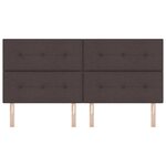 vidaXL Tête de lit avec tête de lit Marron foncé 200 cm tissu